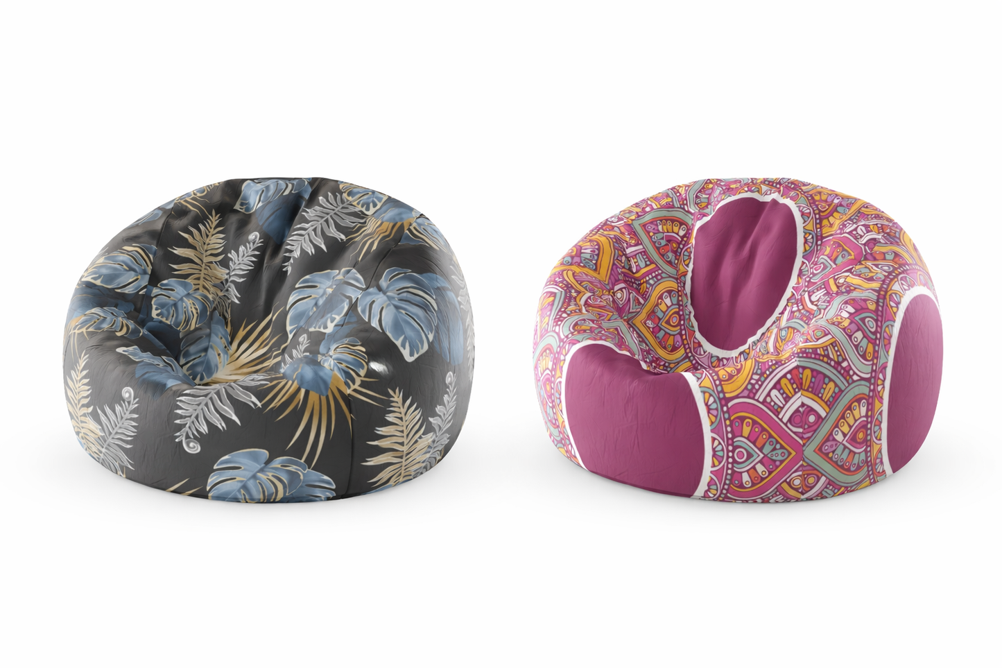 The Premium Collection™ | Sabia Fabric Printed Bean Bag - 85x70 cm (Foam Filled)