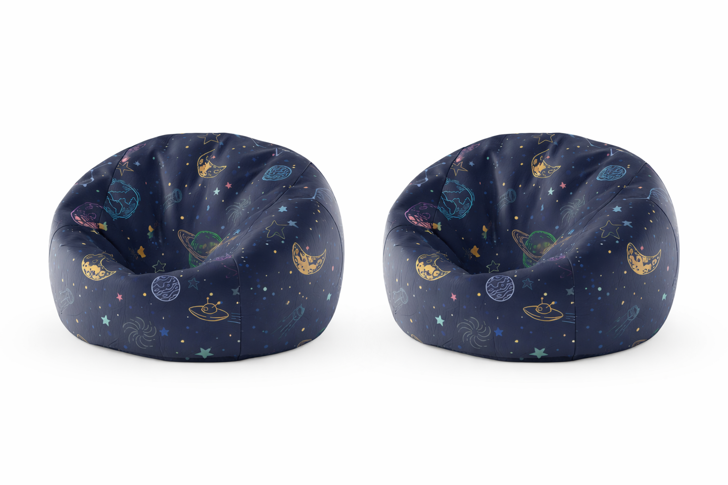The Premium Collection™ | Sabia Fabric Printed Bean Bag - 85x70 cm (Foam Filled)