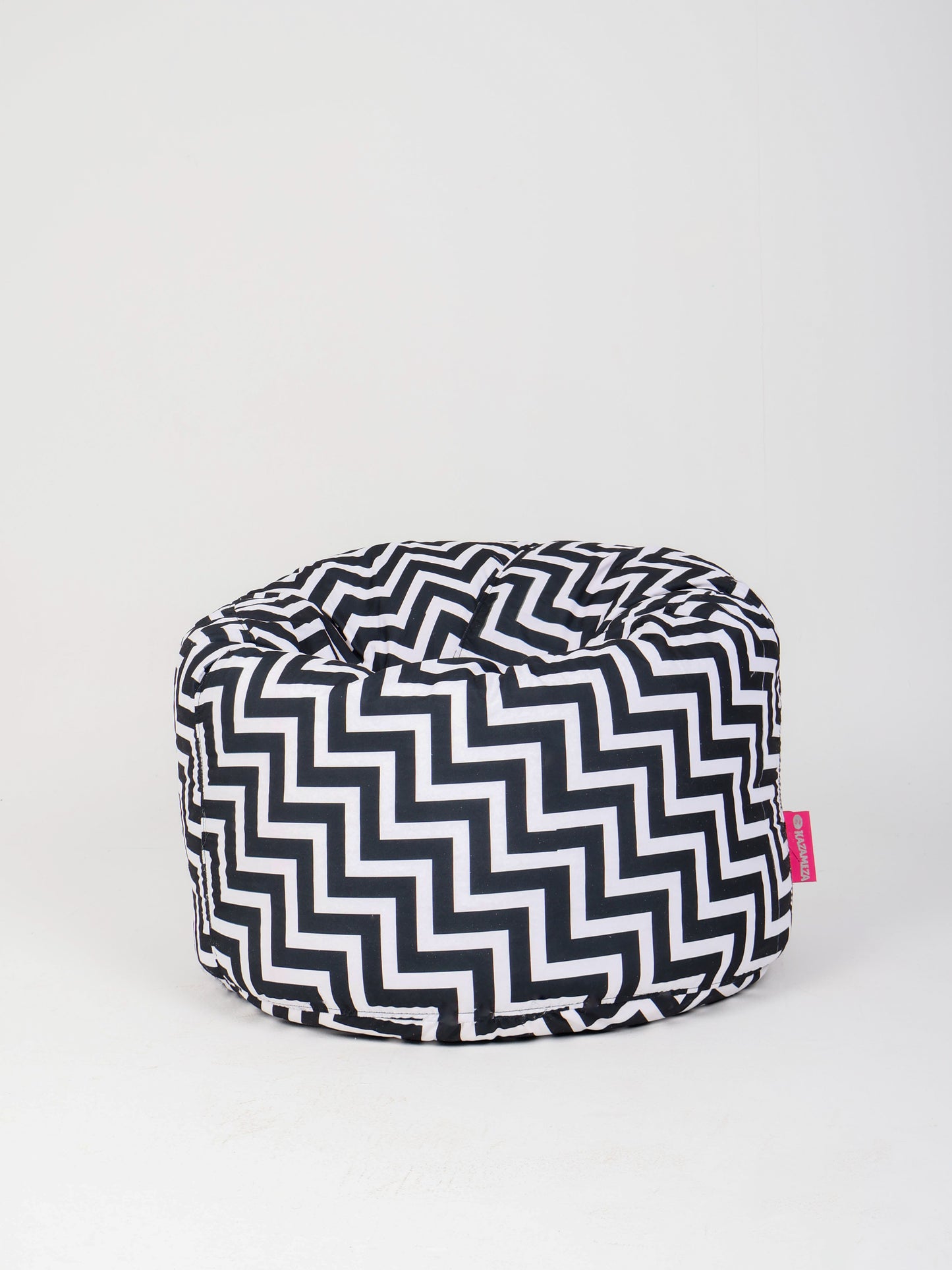 Ziggy Duo | The Ultimate Black & White Lounge Set (Bean Bag + Puff)