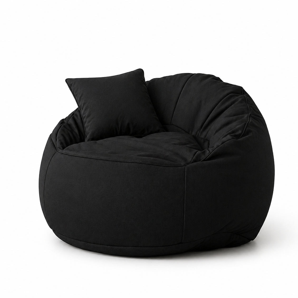 Luxury royal  Leather Bean Bag (100x90 cm) + Free Matching Pillow