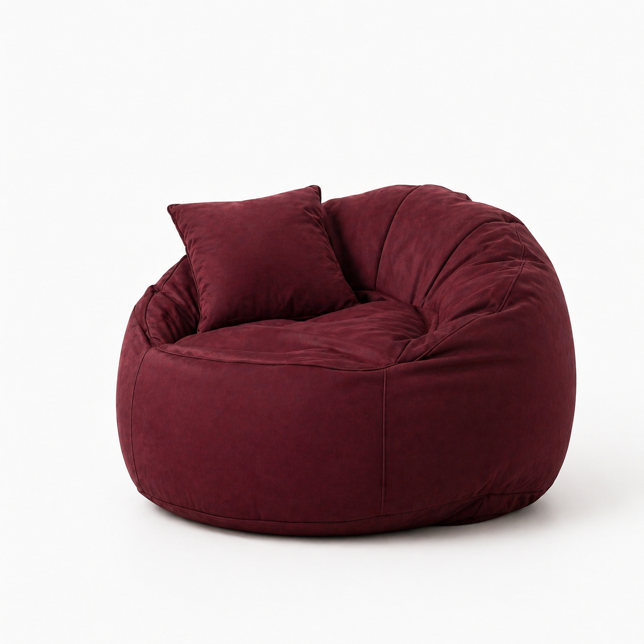 Luxury royal  Leather Bean Bag (100x90 cm) + Free Matching Pillow