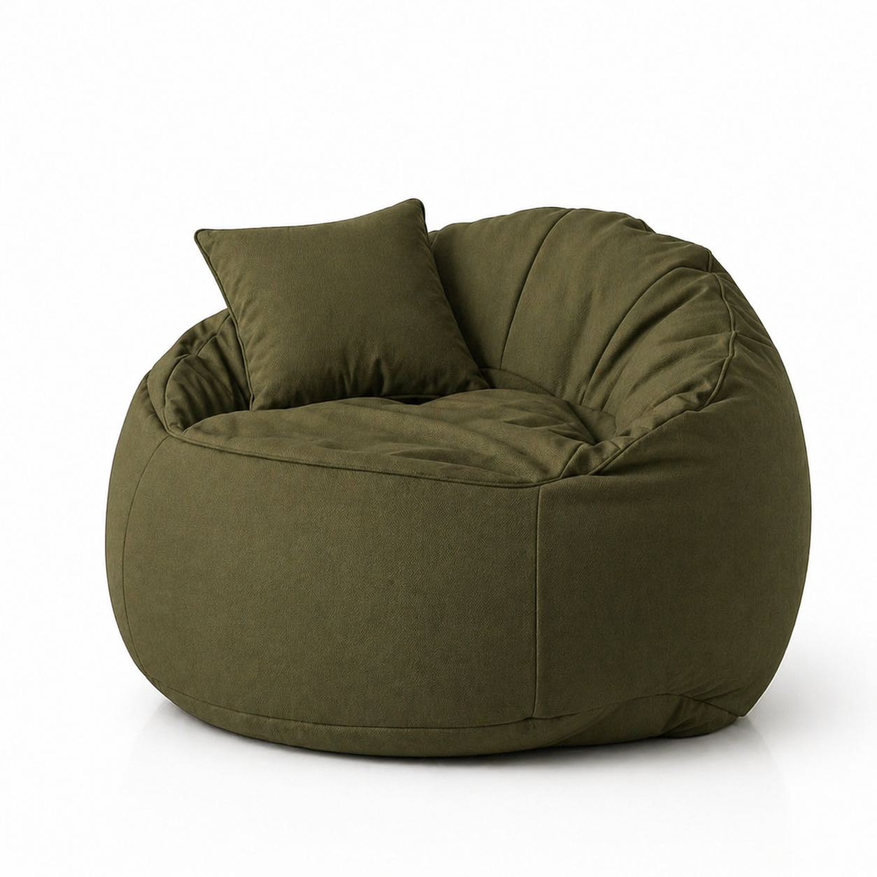 Luxury royal  Leather Bean Bag (100x90 cm) + Free Matching Pillow