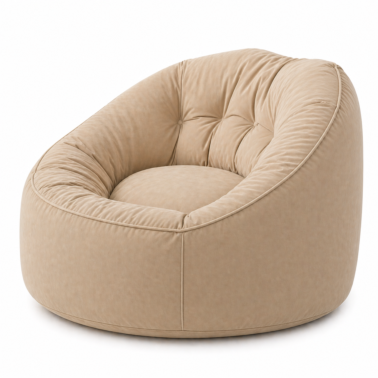 Majesty High-Back Velvet Bean Bag + Free Matching Pillow