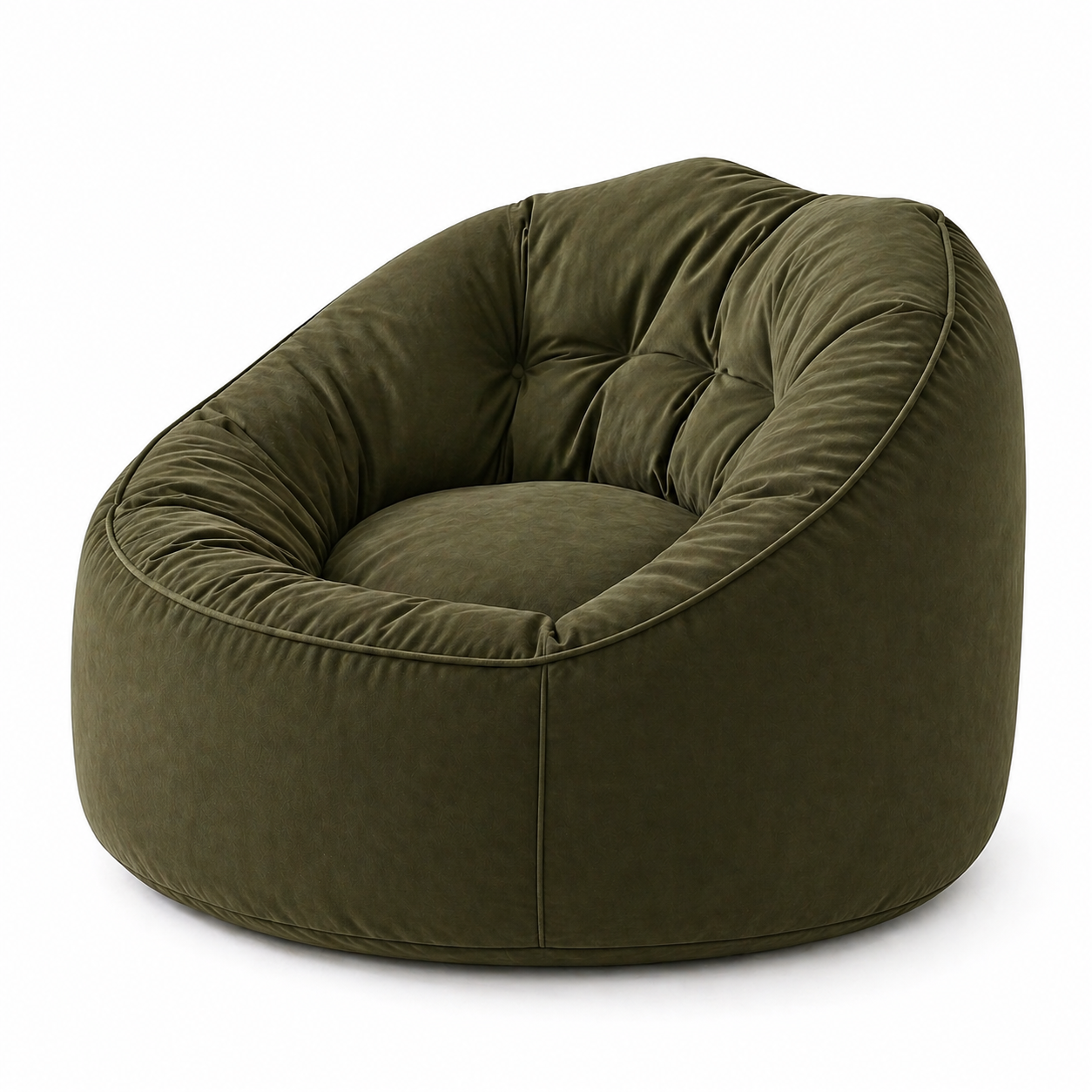 Majesty High-Back Velvet Bean Bag + Free Matching Pillow