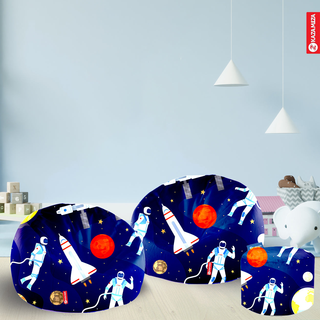 The Duo Comfort Deal | 2x Large Sabia Bean Bags + FREE Matching Footstool